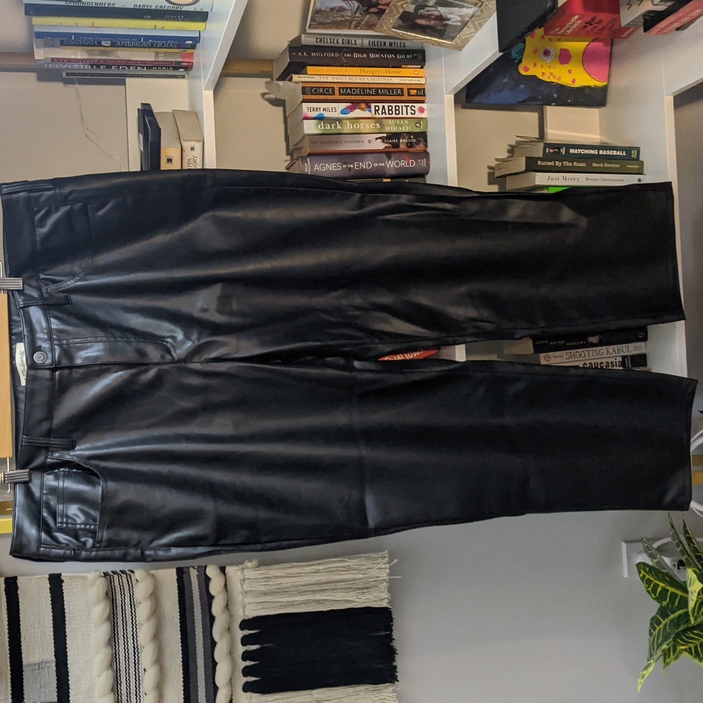 EUC Madewell vegan leather jeans